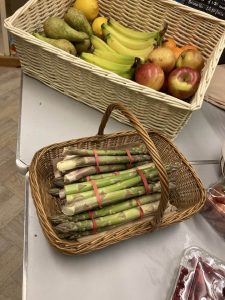 fruit and vegetables on a table